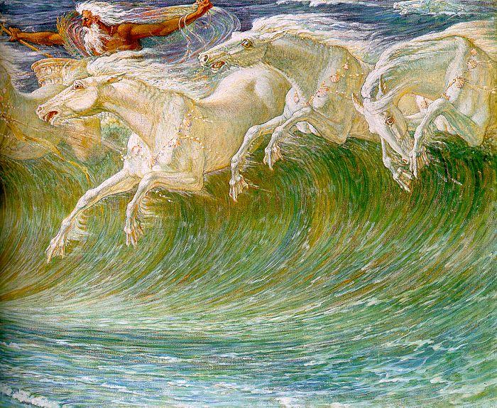Crane, Walter The Horses of Neptune Germany oil painting art